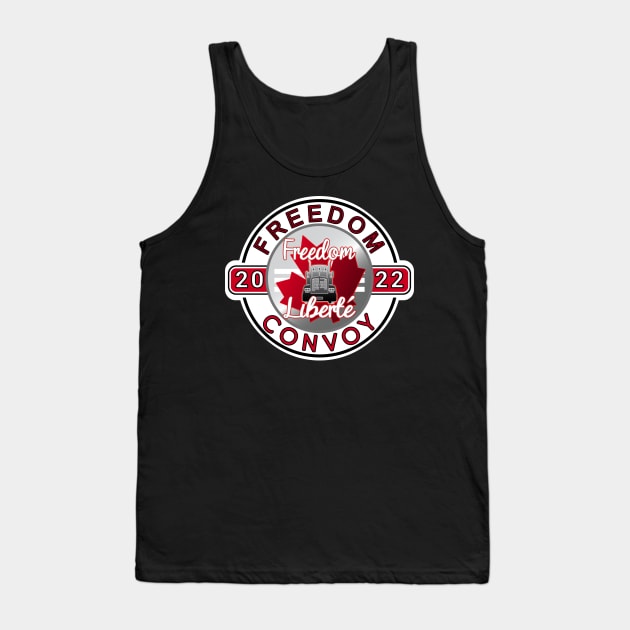 TRUCKERS FOR FREEDOM -LIBERTE - FREEDOM CONVOY 2022 TRUCKERS RED Tank Top by KathyNoNoise